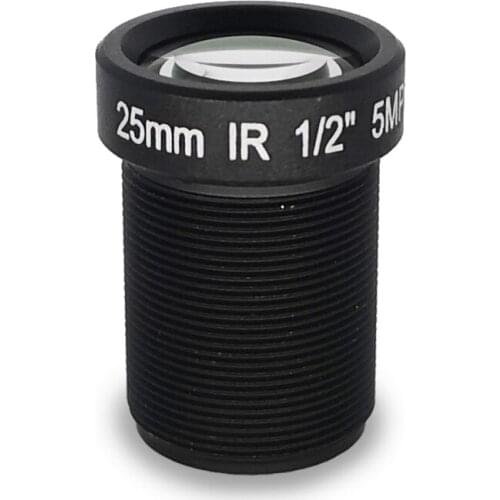 5 million HD surveillance camera M12 lens 25mm 5mp 1/2 inch HD telephoto smart vision lens