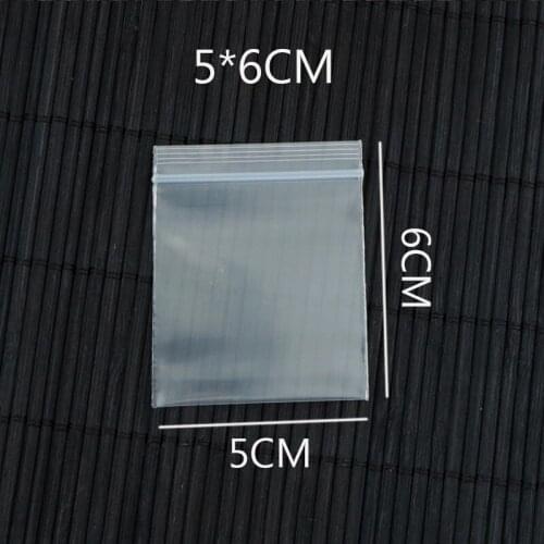 5cmx6cm /1.96inch x 2.36inch 100Pcs Transparent Food Phone Card Valve Hermetic Bag Zip Lock Plastic Gift Packaging Bags