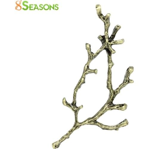8SEASONS Connectors Findings Branch Antique Bronze 5.4x4.4cm,10PCs (B26462)
