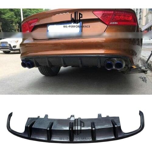 A7 Sport Style High Quality Carbon Fiber Rear Lip Diffuser Car Styling For Audi A7 S7 Class Style Car Body Kit 2012-2014