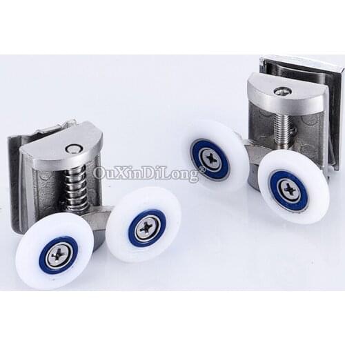 BRAND NEW 2PCS Shower Sliding Door Rollers/Runners/Wheels/Pulleys Glass Sliding Door Hanging Rollers Swing Pulley Wheel Dia 26mm