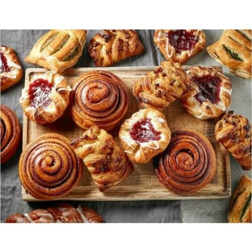 DIY 5D diamond painting cross stitch European bread mosaic pattern rhinestone diamond embroidery home decoration