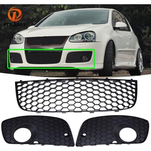 POSSBAY Car Fog Lamp Grille Coche Lower Bumper Fog Light Cover for VW Golf MK5 GTI 2004 2005 2006 2007 2008 2009 Exterior Parts