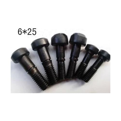 Free Delivery 10pcs Clamp Screw M6*25mm CNC lathe Turning Tools Spare Screw Double screw