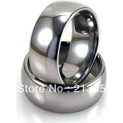 Free Shipping!Wholesales Cheap Price Promotion Sales! USA Hot Selling Mens Silver Plain Tungsten High Polished Wedding Ring