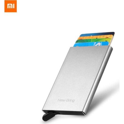 Stock Xiaomi Anti-theft Credit Card Package Wallet Card Bag Brush Anti-Degaussing Metal Card Box Ultra-Thin Card Sleene