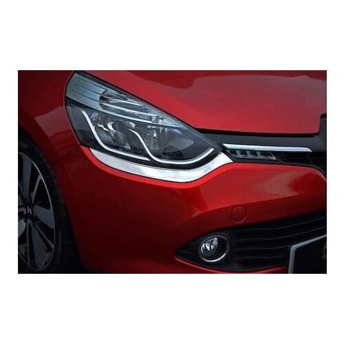 Chrome Headlight Eyebrow Renault Clio 4 HB Chrome Headlight Eyebrow 2 Piece 2012-2017