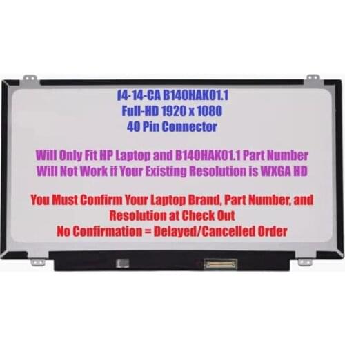 JIANGLUN for HP L14348-001 B140HAK01.1 14-CA Regular 40 Pin