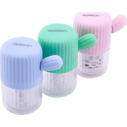 Drawstring Lenses Cleaning Box Practical Plastic Contact Lens Cleaner Lenses Cleaning Bottle