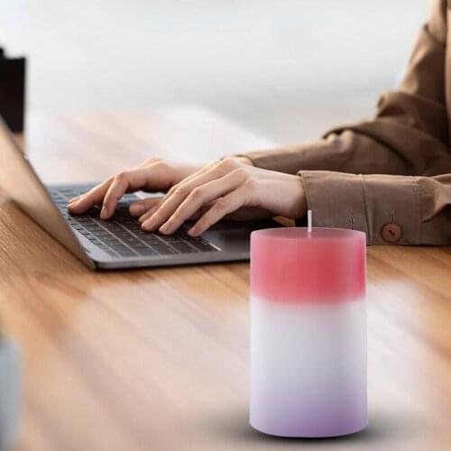 Creative Glowing Candle Handmade Colored Pillar Candles Decoration for Living Room Bedroom Bathroom TUE88