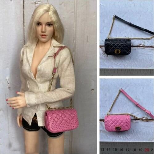 1/6 Scale Female Action Figures Soldiers Accessory Fashion Satchel Handbag Mini Black Pink Bag for 12 inch Figure Dolls