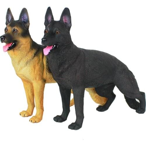 German Shepherd Dog Animals Simulation Big Dog Pet Action Figures Model PVC High Quality Lifelike Toy Kids Gift