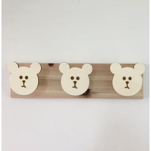 Adorable Little Bear Cartoon Animal Children Room Wall Ornament Clothes Hook Decorate Kids Photograph Accessories Background