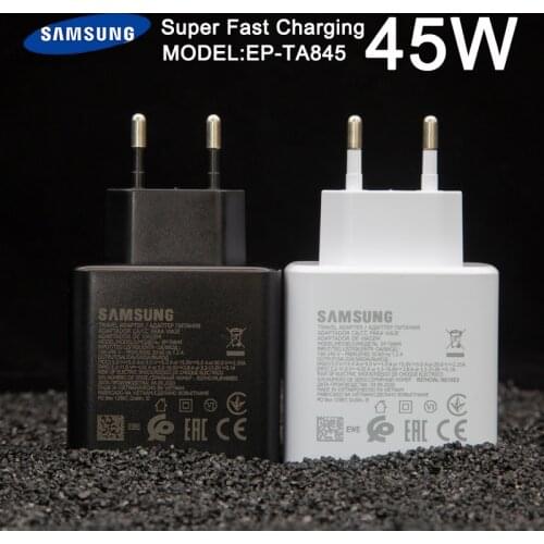 Original SAMSUNG 45W USB-C Super Fast Charging Charger EP-TA845 for Samsung GALAXY Note 10 Plus Note10Plus 5G A91 Note10