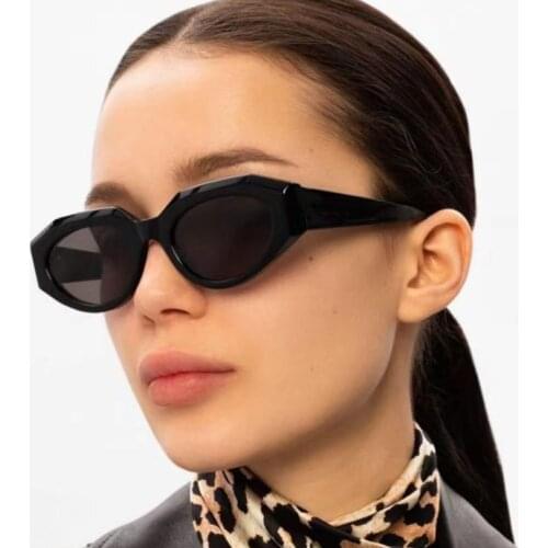 Acetate Oval sunglasses women narrow lenses