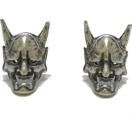 Punk Skull Earrings For Men Boys Cool Silver Color Jewelry Hip-hop Stud Earrings Vintage Rock Skeleton Earring Nail Personality