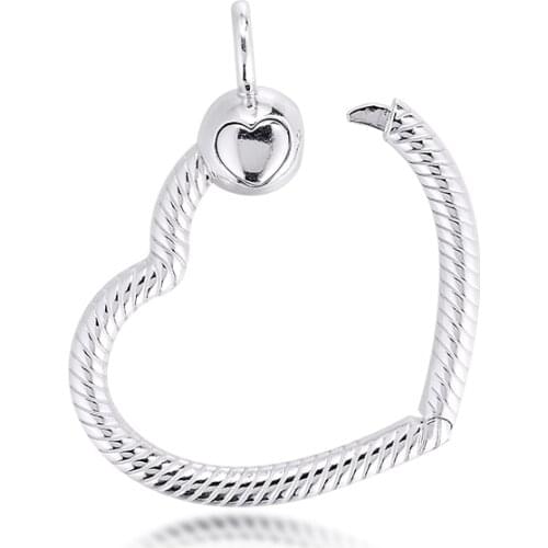 Fits Orignal 925 Charms Bracelets Moments Heart O Pendant Sterling Silver Jewelry Woman DIY Fashion Mothers Day Beads