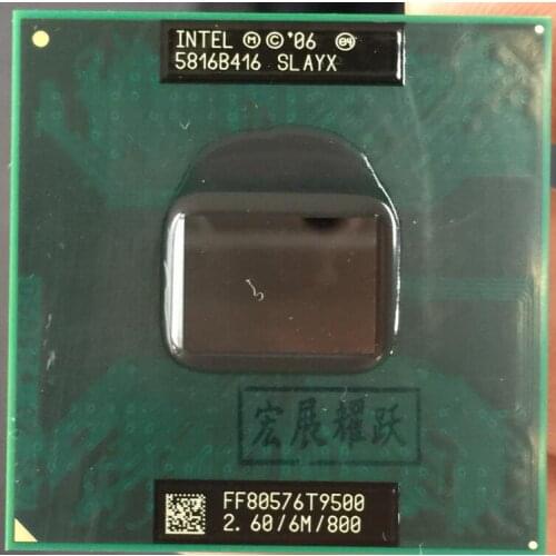 Intel Core 2 Duo T9500 notebook CPU Laptop processor CPU PGA 478 cpu 100% working properly
