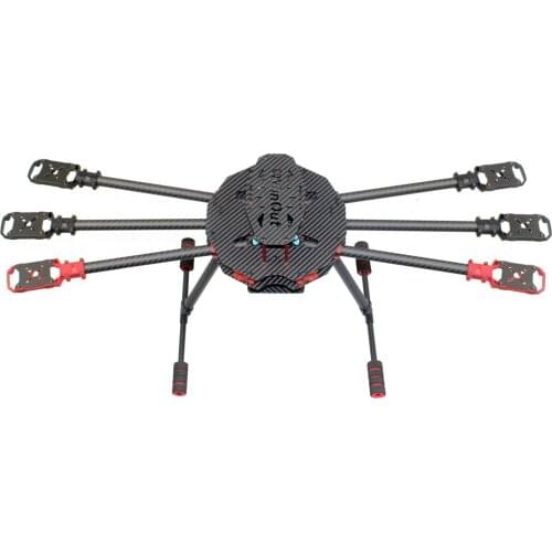 Q705/ Q650 3K Carbon Fiber 6-Alex Drone Folded Arm FPV UAV Quadcopter Frame Kit w/ Landing Gear Skid for DIY Helicopter
