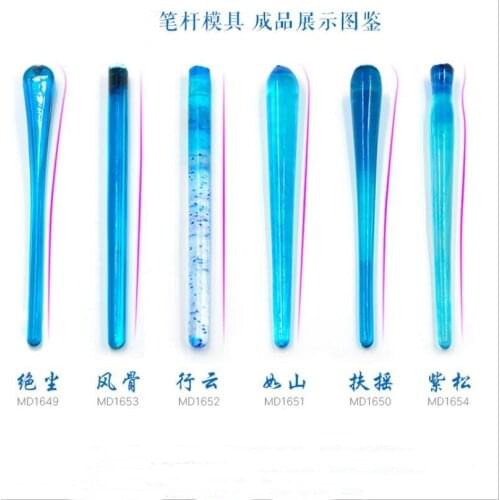 Silicone Mould Dried Flower Resin Decorative Craft DIY pen Pole shpe Type epoxy resin molds for jewelry