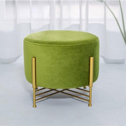 Nordic modern simple shoes changing round stool fashion light luxury living room cloth sofa low pouf home soft childrens pier