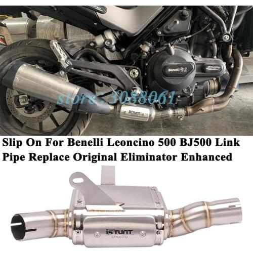 Slip On For Benelli Leoncino 500 BJ500 Motorcycle Exhaust Escape Modified Connect Link Pipe Replace Original Eliminator Enhanced