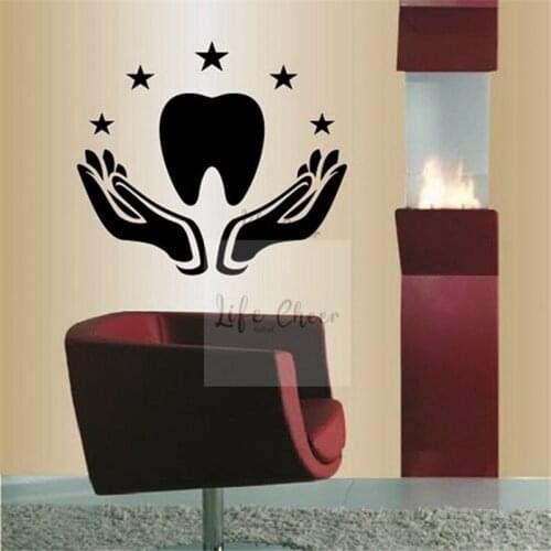 Teeth Stomatology Care Vinyl Wall Stickers Dental Clinic SIgn Window Poster Tooth Studio Center Removable Wall Decal AC003