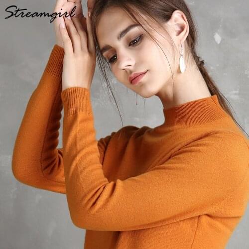 Womens Sweaters Ladies Pink Sweater For Women Red Cashmere Woman Jumper Knitted Winter Cashmere Sweater Female Women Jumper