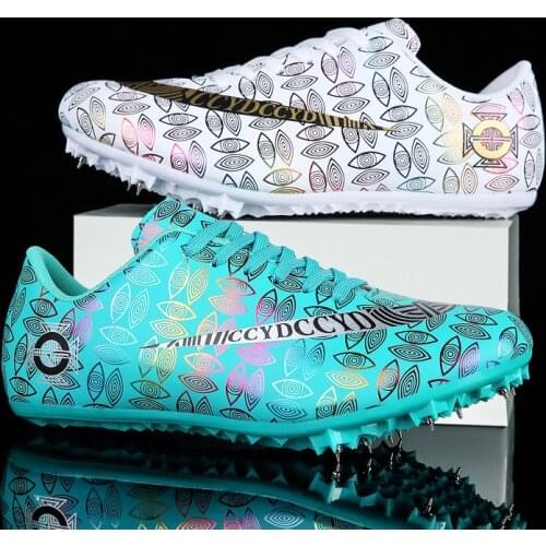 Quality 34-46 Track & Field Shoes For Men Women Breathable Spikes Running Shoes Greeen Orange Track Shoes Spikes Sneakers Men