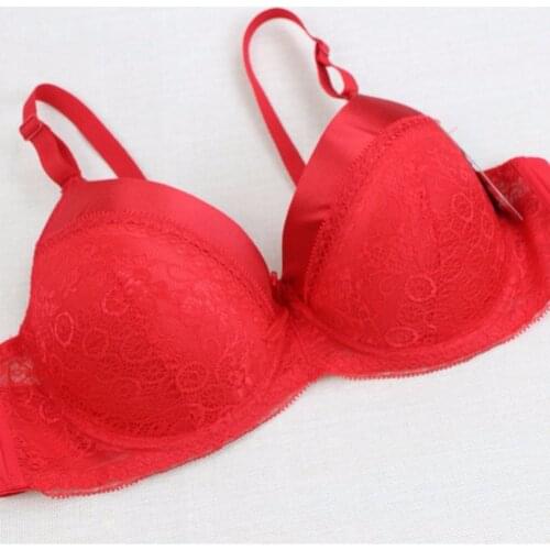 Big Size 100D 3/4 Cup Lace Push Up Six Color Ladies Underwear Brand Women Brassiere Bra Intimates Female Underwear Bra Top