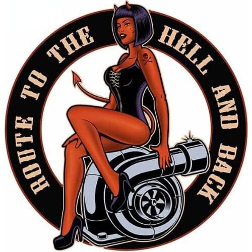 13cm x 12.6cm for To The Light and Back Pin Up Car Stickers Windshield Decal Surfboard Fold GTR EVO Car Assessoires