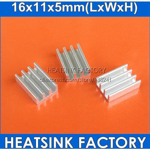 5Pcs 16x11x5mm Cooling Accessories DIY Heatsink CPU GPU IC Memory Chip Aluminum Heat Sink Cooler Radiator