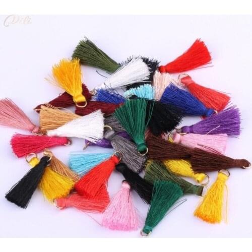 300pcs/lot 3cm Polyester Loop Small Tassel Fringe Arts Crafts Sewing DIY Apparel Fabric Hat Fun Keychain Accessories Bulk