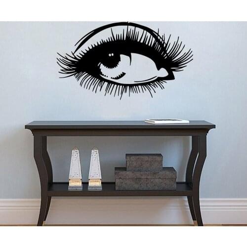 Free shipping Eyelash Home Decor Wall Stickers For Home Decor Living Room Bedroom Art Decor Wallpaper