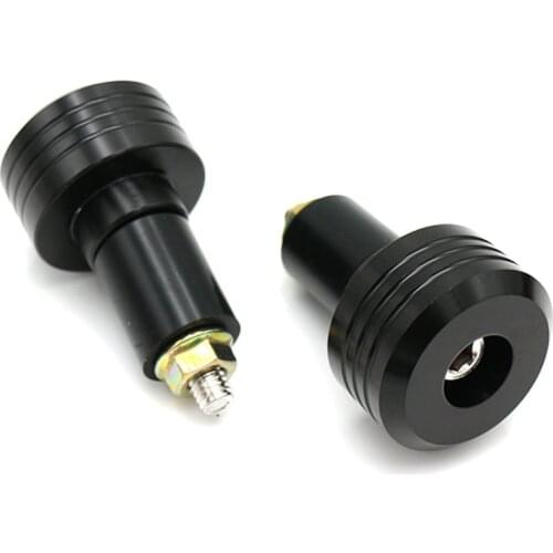 Evomosa Motorcycle Handle Bar Grips Ends Cap Sliders Handle Bar End Weight CNC Aluminium Motorbike Cafe Racer Chopper Cruiser