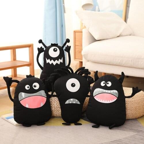 35cm Monster Toy Pillow Cute Cartoon Plush Pets Monsters Pattern Design Travel Pillow Bedding Sleeping with Funny Birthday Gift