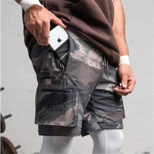 Big Pocket Mens Cargo Short Training Shorts Workout Bodybuilding Gym Sports MenMale Fitness Jogging Training Shorts