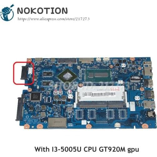 NOKOTION CG410 CG510 NM-A681 MAIN BOARD For Lenovo Ideapad 100-14IBD Laptop Motherboard SR27G i3-5005U CPU GT920M
