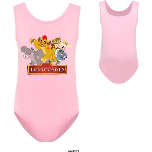 Girls Swimsuit The Lion King New One Piece Swimwear Cartoon Print Children Swimming Outfits Kids Beach Wear