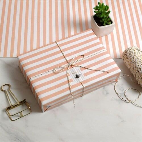 Gift Wrapping Paper 10 Sheets 50*70cm Love Stripe Gift Packing Flower Wrapping Paper Christmas Home Decoration New Year Party