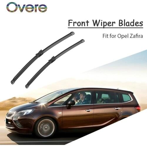 Overe 1Set Rubber Car Front Wiper Blade Kit For Opel Zafira A B Tourer 2018 2017-1998 Original replace Accessories