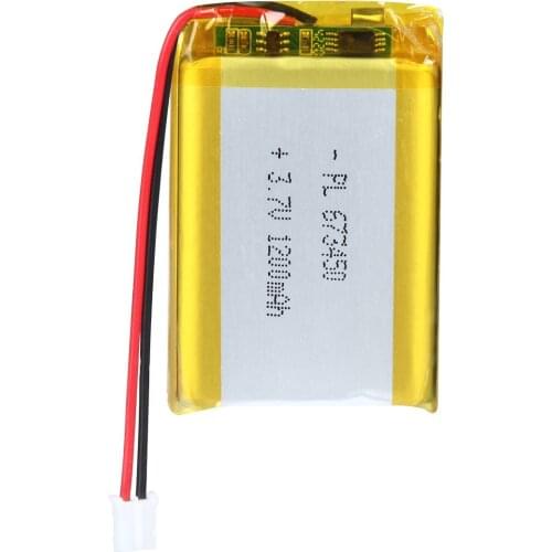 Mejuew 3.7V 1200mAh 673450 Rechargeable Lipo Battery with JST Connector