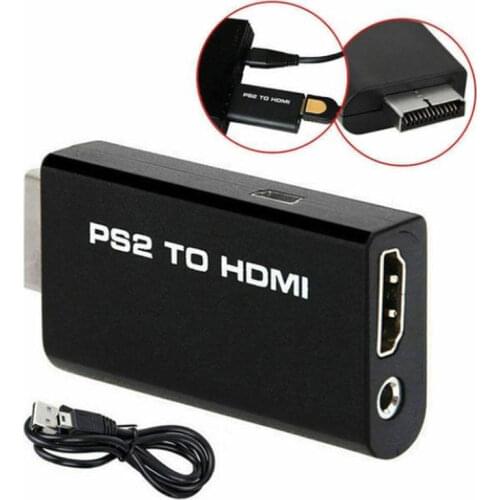 1Pcs PS2 To HDMI Audio And Video Converter Adapter With 3.5mm Audio Output For HDTV Monitor US