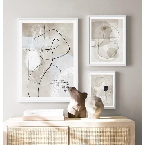 Modern Abstract Kiss Beige Background Sweet Home for Living Room Home Decor Canvas Painting Pictures Wall Art Posters and Prints