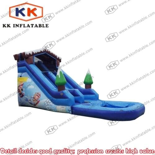 Ski slope giant inflatable snow slide for cheap sale pond slide price