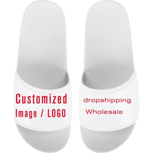 2 COLOR Customized Your Iamge Logo Print Women Summer Indoor Non-slip Slipper For Ladies Female Zapatos Mujer Free Dropshipping