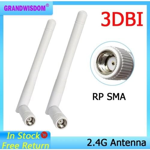2.4ghz Antenna 3dbi RP-SMA wifi antenna Aerials 2.4 Ghz antenne SMA Plug Connector wi fi Antena wi-fi antennas for router