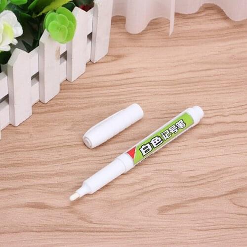 27RA 1Pc Waterproof Permanent White Ink Marker Paint Pen Stationery Art Writing Tools