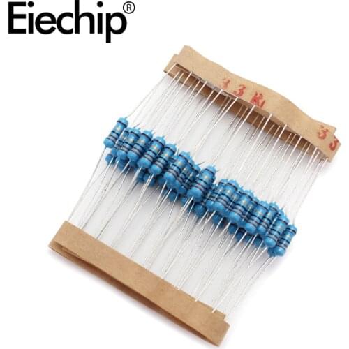 100pcs/lot 0.5W 1 ohm 1% Metal film resistor 1/2W resistance 33R Electronic resistors