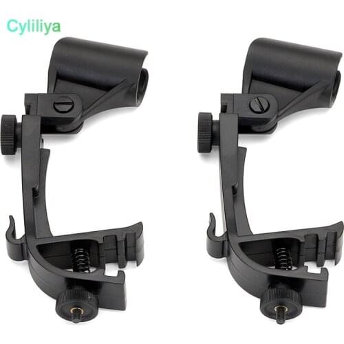 150pcs Microphone Pair Of Adjustable Stage Drum Clips Mic Rim Snare Mount Clamp Holder Groove Gear Studio Stand X60